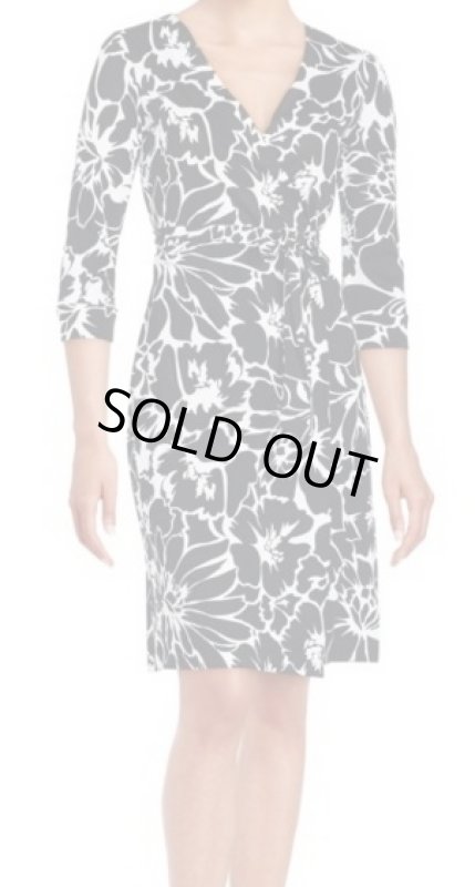 画像1: Diane von Furstenberg　ダイアンフォンファステンバーグ　New Julian Two wrap dress　 Dahlia Black  (1)