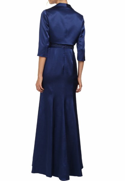 画像3: Adrianna Papell アドリアナパペル ボレロ付きネイビーロングドレス (3)