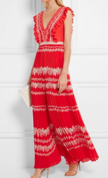 画像2: 【パリスヒルトン愛用】Self Portrait セルフポートレイト Flower Spell Chiffon Maxi Dress (2)