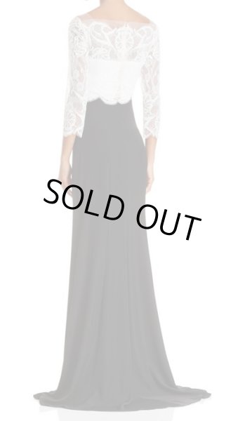 画像2: Tadashi Shoji タダシショージ  Lace Top Gown ブラック (2)