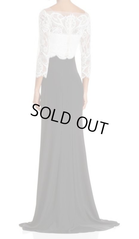 画像2: 1点のみ即発！ Tadashi Shoji タダシショージ　 Lace Top Gown ブラック (2)