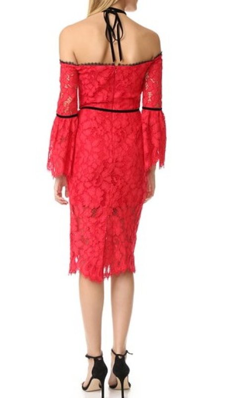 画像2: 【ドラマ使用】Alexis アレクシス　Odette Dress　レッド (2)