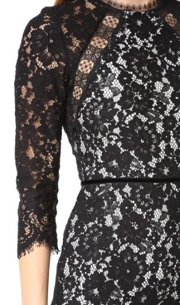 画像3: 【ドラマ使用、Amy Robach着用】Alexis アレクシス Whitney Lace Colorblock Dress (3)
