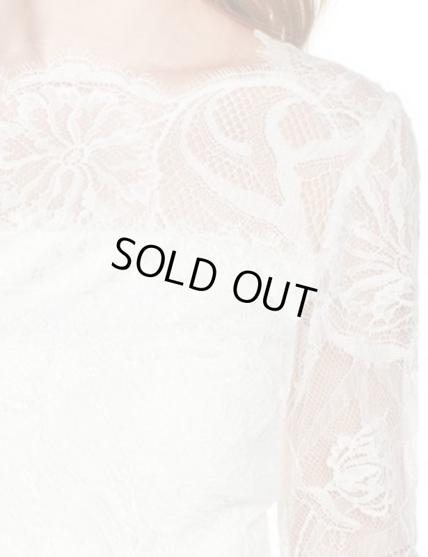 画像3: 1点のみ即発！ Tadashi Shoji タダシショージ　 Lace Top Gown ブラック (3)