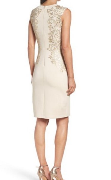 画像2: Tadashi Shoji タダシショージ  Sequin Appliqué Neoprene Sheath Dress (2)
