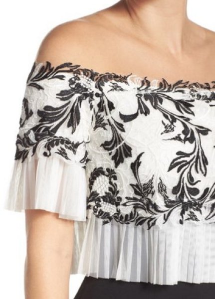 画像3: Tadashi Shoji タダシショージ Off The Shoulder Jersey Dress ブラック (3)
