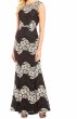 画像1: Calvin Klein カルバンクライン 　Two-Tone Sleeveless Round Neck Lace Gown  (1)