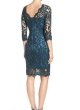 画像2: Tadashi Shoji タダシショージ　Embroidered Lace Sheath Dress  STARRY NIGHT 　ブルー系、グリーン系 (2)