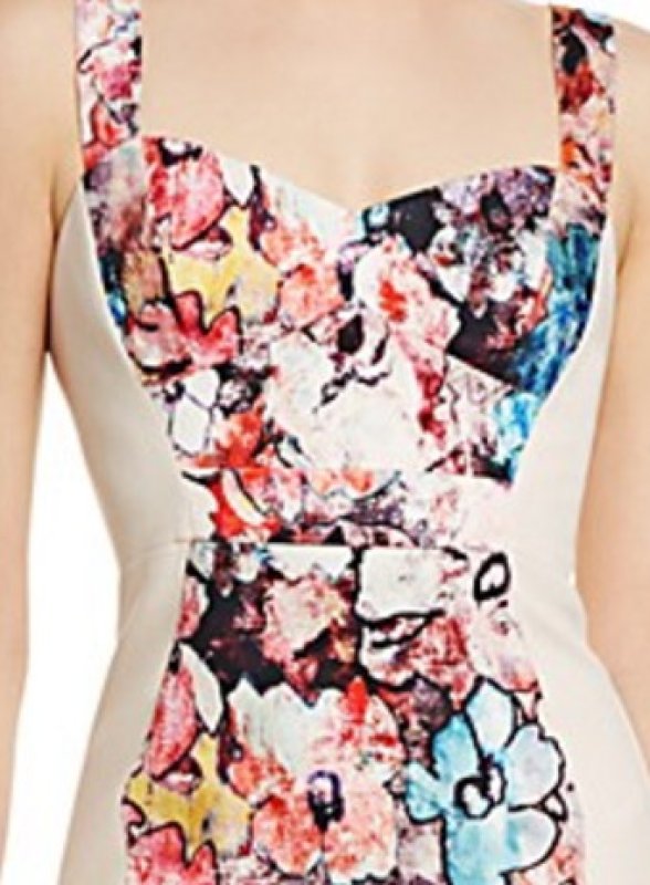 画像2: 【ドラマ使用】Black Halo  Sadie Panel Sheath Dress　Buttercream (2)