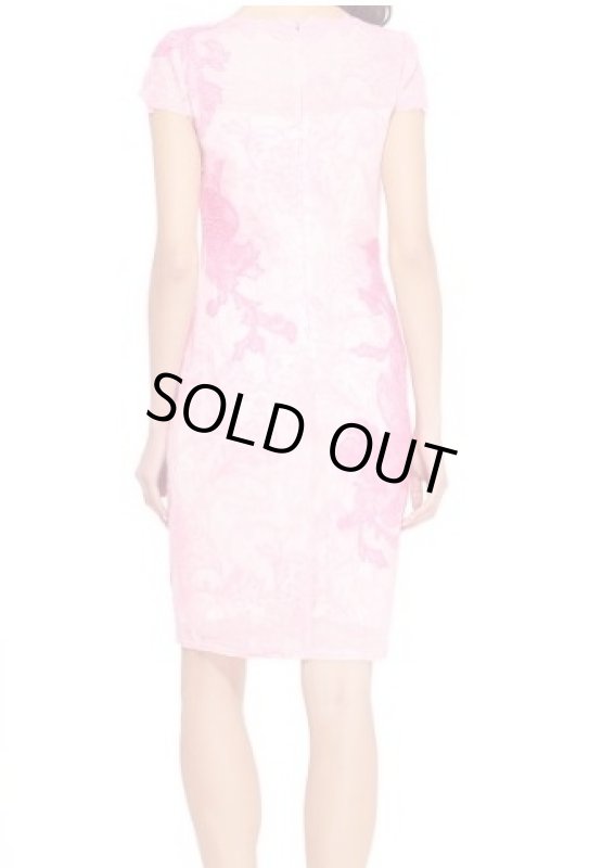 画像2: 【ドラマ使用】Tadashi Shoji タダシショージ　Tonal Lace Dress ピンク (2)