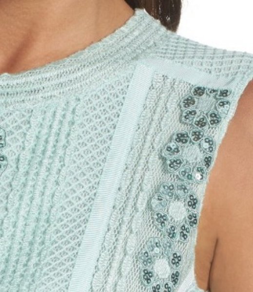 画像3: セール!【家庭画報掲載】Tadashi Shoji タダシショージ   Roundneck Sleeveless Floral ドレス ブルー系 (3)