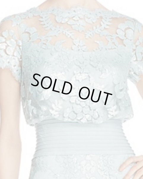 画像3: Tadashi Shoji  タダシショージ     Sequin Embroidered Blouson Dress ミント ブルー系 (3)
