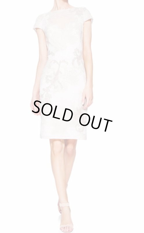 画像1: 再販売【ドラマ使用】Tadashi Shoji タダシショージ　Tonal Lace Dress ラテ (1)