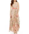 画像1: 【ドラマ使用】Adrianna Papell アドリアナパペル　Embroidered Tulle High-Low Gown (1)