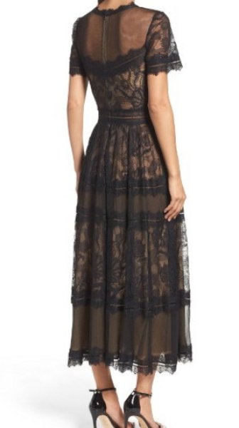 1点のみ即発！Tadashi Shoji タダシショージ camilla Lace Tea