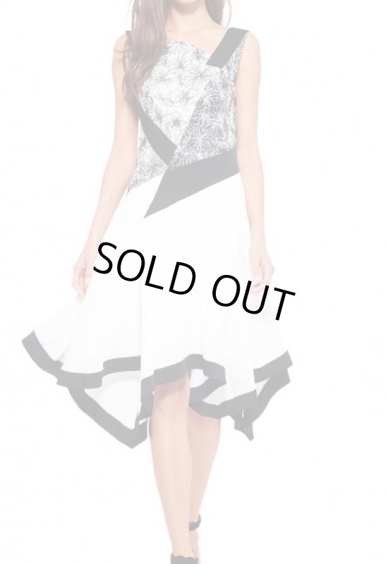 画像1: 再販売【北川景子さんご着用】Tadashi Shoji タダシショージ　アシンメトリックパーティードレス (1)