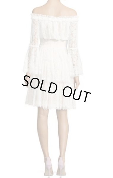 画像2: Tadashi Shoji  タダシショージ  オフショルダーカクテルドレス  アイボリー (2)