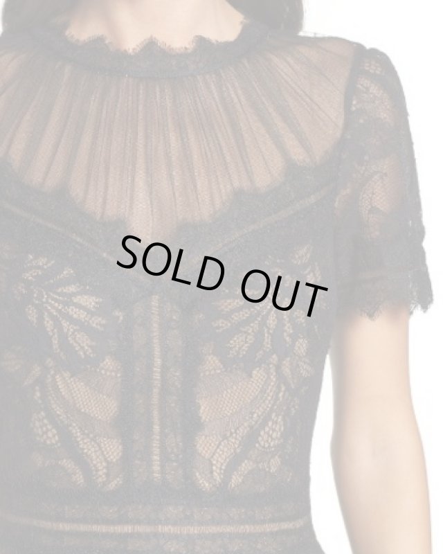 画像3: 1点のみ即発！Tadashi Shoji タダシショージ   camilla Lace Tea-Length ドレス　ブラック (3)