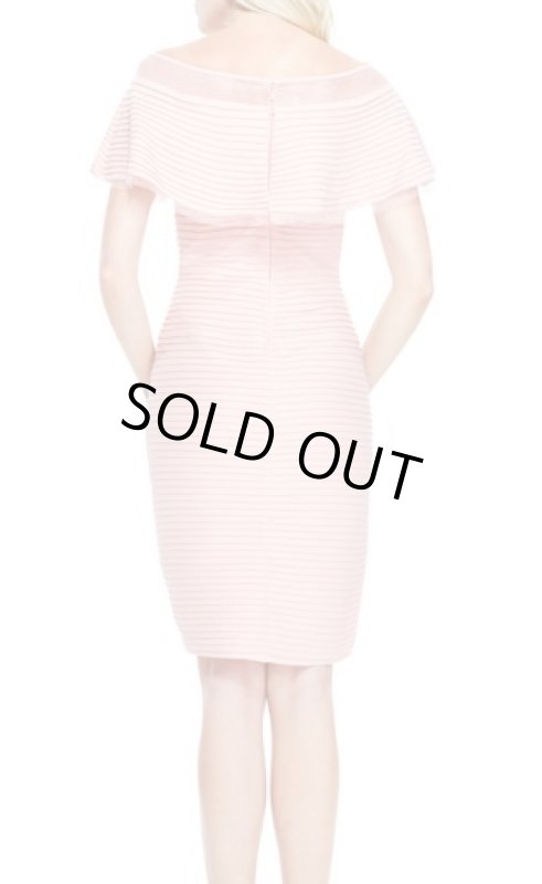 画像2: Tadashi Shoji タダシショージ   Solid Off-The-Shoulder Dress ピンク (2)