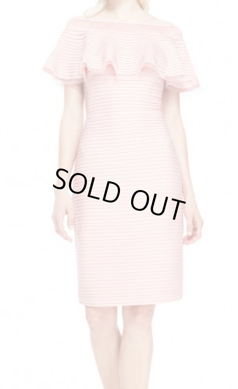画像1: Tadashi Shoji タダシショージ   Solid Off-The-Shoulder Dress ピンク (1)