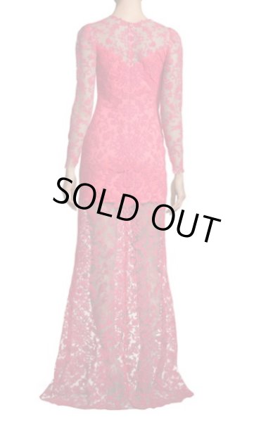 画像2: Tadashi Shoji  タダシショージ  Corded Tulle Mermaid Gown ピンク系 (2)