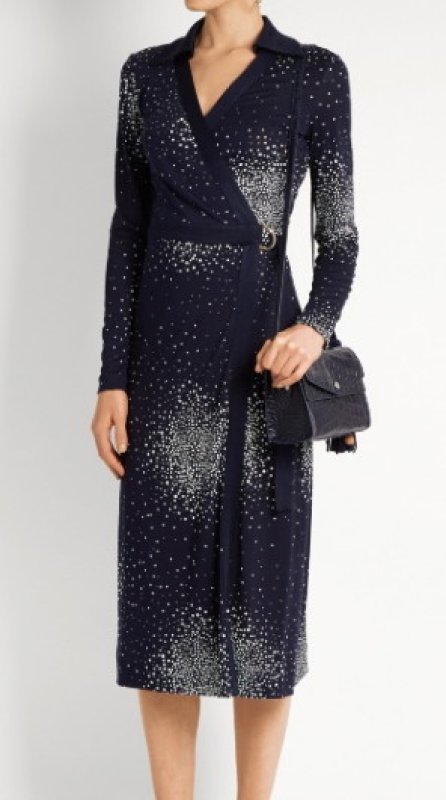 画像1: 再販売【篠原涼子さんご着用】Diane von Furstenberg　ダイアンフォンファステンバーグ　D Ring Wrap Dress　 (1)