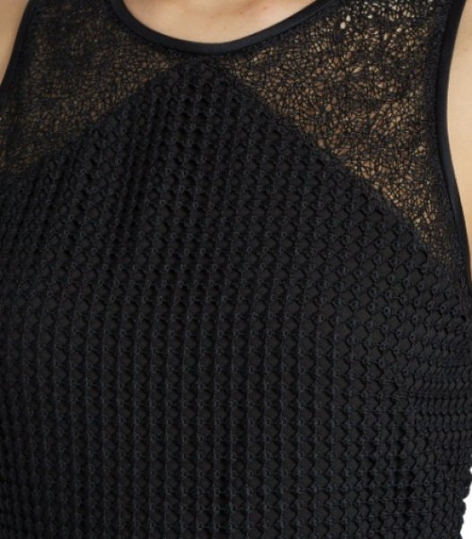 画像3: 【ドラマ使用】Diane von Furstenberg ダイアンフォンファステンバーグ Tailored Lace Midi ドレス  ブラック (3)