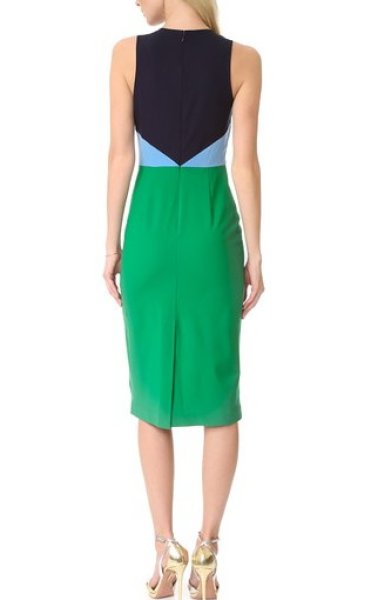 画像2: 【ドラマ使用】Diane von Furstenberg ダイアンフォンファステンバーグ カラーブロックドレス   (2)