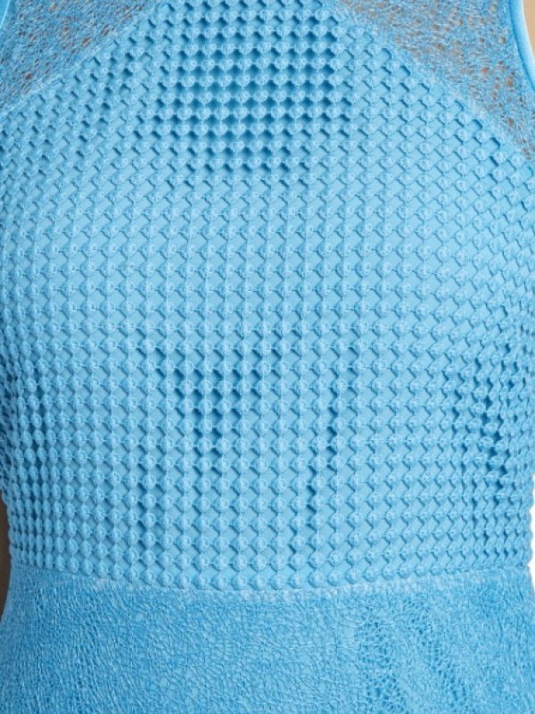 画像3: 【加藤綾子さん着用、ドラマ使用】Diane von Furstenberg ダイアンフォンファステンバーグ　Tailored Lace Midi ドレス  ブルー (3)