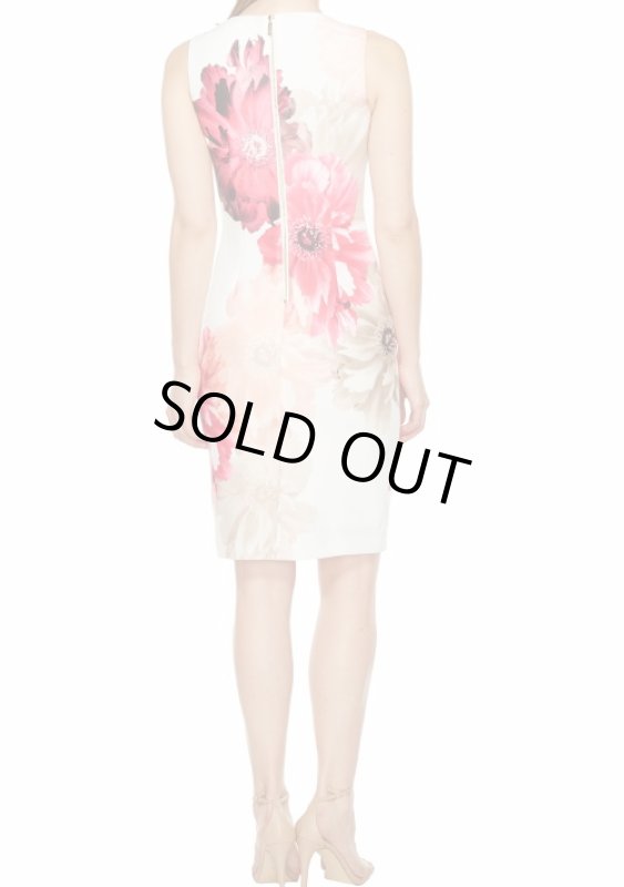 画像3: 【ドラマ使用】Calvin Klein カルバンクライン 　ピンク花柄シースドレス (3)