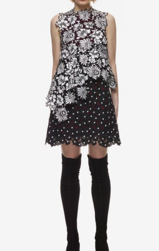 画像1: 1点のみ即発！【上戸彩さんご着用】Self Portrait　セルフポートレイト　 millie layered ドレス  08261 (1)