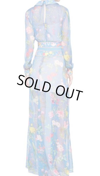 画像2: 【Jiang Xin愛用】Tadashi Shoji タダシショージ YVETTE GOWN ブルー (2)