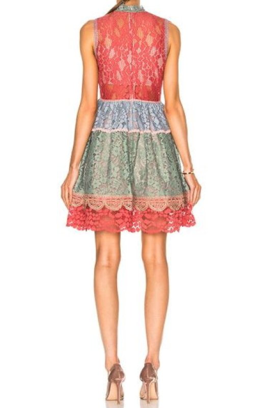 画像2: Alexis アレクシス　Vedette カラーブロックレースドレス (2)