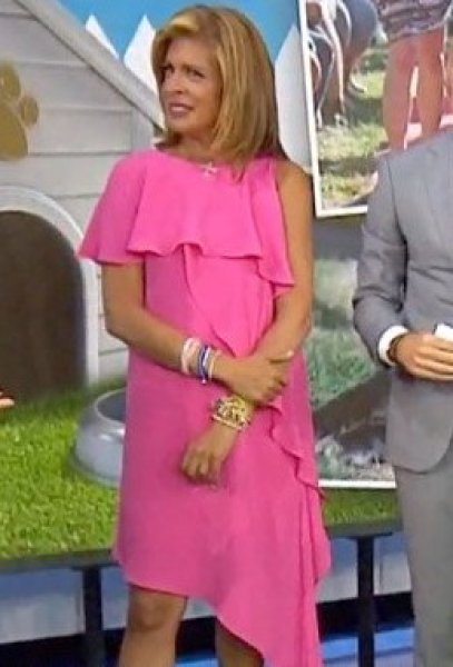 画像4: 【Hoda Kotb 着用】Adrianna Papell アドリアナパペル　Crepe Cold Shoulder Side Ruffle Dress (4)