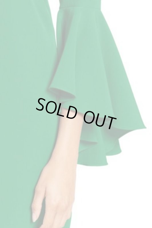 画像3: Milly ミリー　Cady Nicole Ruffle Sleeve V-Neck Dress エメラルド (3)