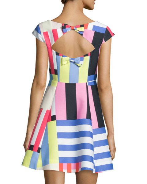 画像2: KATE SPADE New York   ケイトスペード ストライプリボンバックドレス (2)