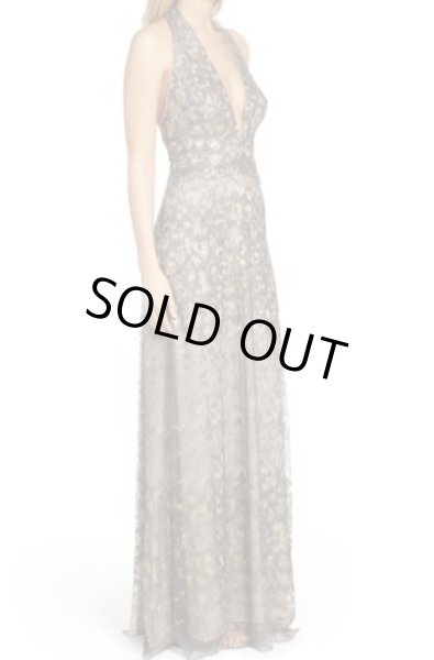 画像3: 【ドラマ使用】Tadashi Shoji タダシショージ  スパンコールホルタードレス (3)