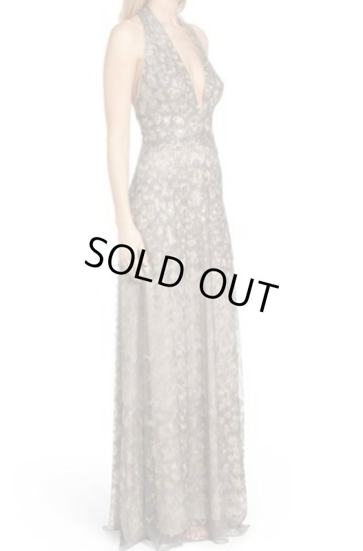 画像3: 【ドラマ使用】Tadashi Shoji タダシショージ  スパンコールホルタードレス (3)