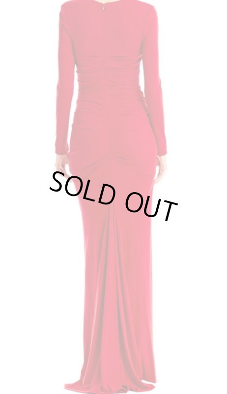 画像2: 【ドラマ使用】Nicole Miller ニコルミラー　Tucked Jersey Gown   レッド (2)