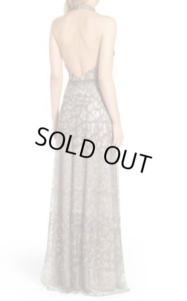 画像2: 【ドラマ使用】Tadashi Shoji タダシショージ  スパンコールホルタードレス (2)