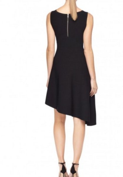 画像2: 【ドラマ使用】Milly ミリー アシンメトリックドレス ブラック (2)