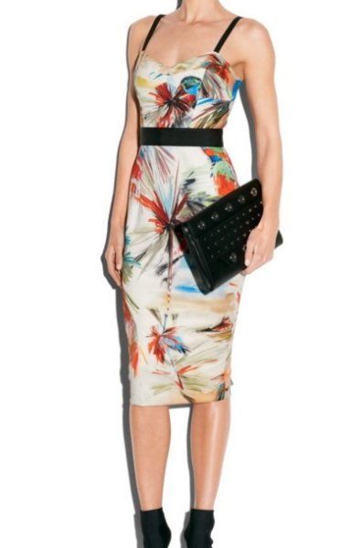 画像2: 再販売!ドラマ【リベンジ使用】Milly ミリー Tropical Print Bustier Dress (2)