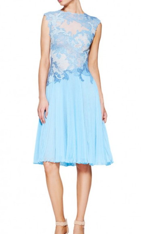 画像1: Tadashi Shoji タダシショージ　Ines ドレス ブルー系 (1)