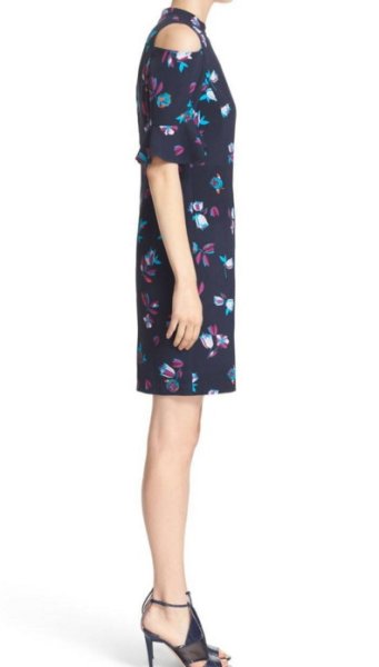 画像3: 【ドラマ使用】REBECCA TAYLOR レベッカテイラー ベルスリーブネイビードレス (3)