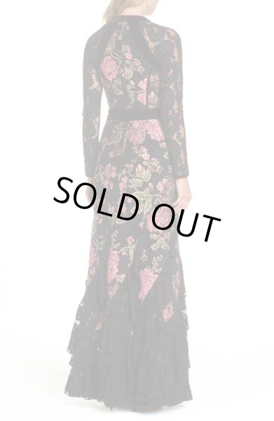 画像2: セール!Tadashi Shoji タダシショージ   Lace & Brocade マーメイドドレス ブラック (2)
