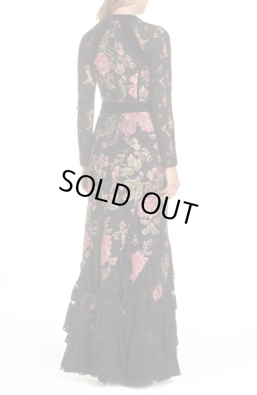 画像2: セール！Tadashi Shoji タダシショージ   Lace & Brocade マーメイドドレス　ブラック (2)