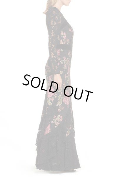 画像3: セール!Tadashi Shoji タダシショージ   Lace & Brocade マーメイドドレス ブラック (3)