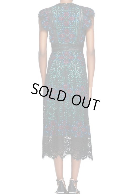 画像2: 再販売【斉藤由貴さん着用、ヴァンサンカン掲載】Tadashi Shoji タダシショージ   Lacroix Tea-Length Dress (2)