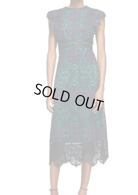 画像1: 再販売【斉藤由貴さん着用、ヴァンサンカン掲載】Tadashi Shoji タダシショージ   Lacroix Tea-Length Dress (1)