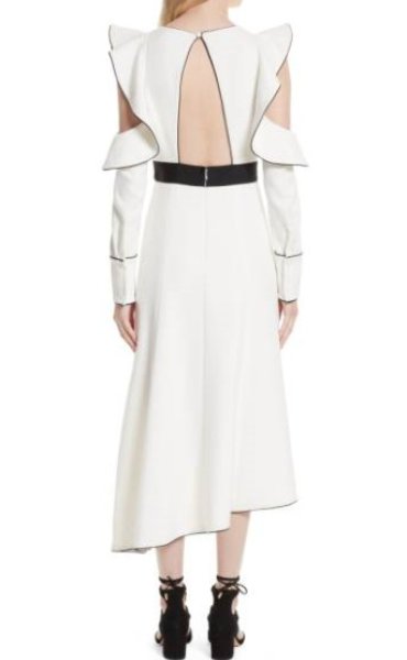 画像3: 【イヴァンカトランプ、Catt Sadler着用】Self Portrait セルフポートレイト コールドショルダーアシンメトリックドレス (3)